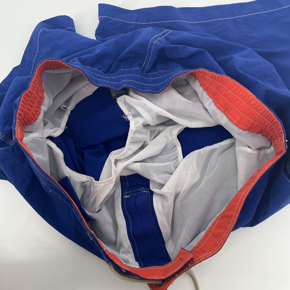 Polo Ralph Lauren Mens XL Swimwear Trunks Blue Shorts Elastic Waist Pockets EUC - Picture 4 of 7